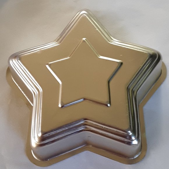 Star Shape Jello Mold Pale Light Pink Copper Preowned Vintage - Picture 1 of 9